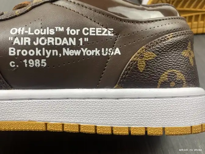 Rep LOW Air 1 Off-Louis Jordan x AJ1 OW 0523
